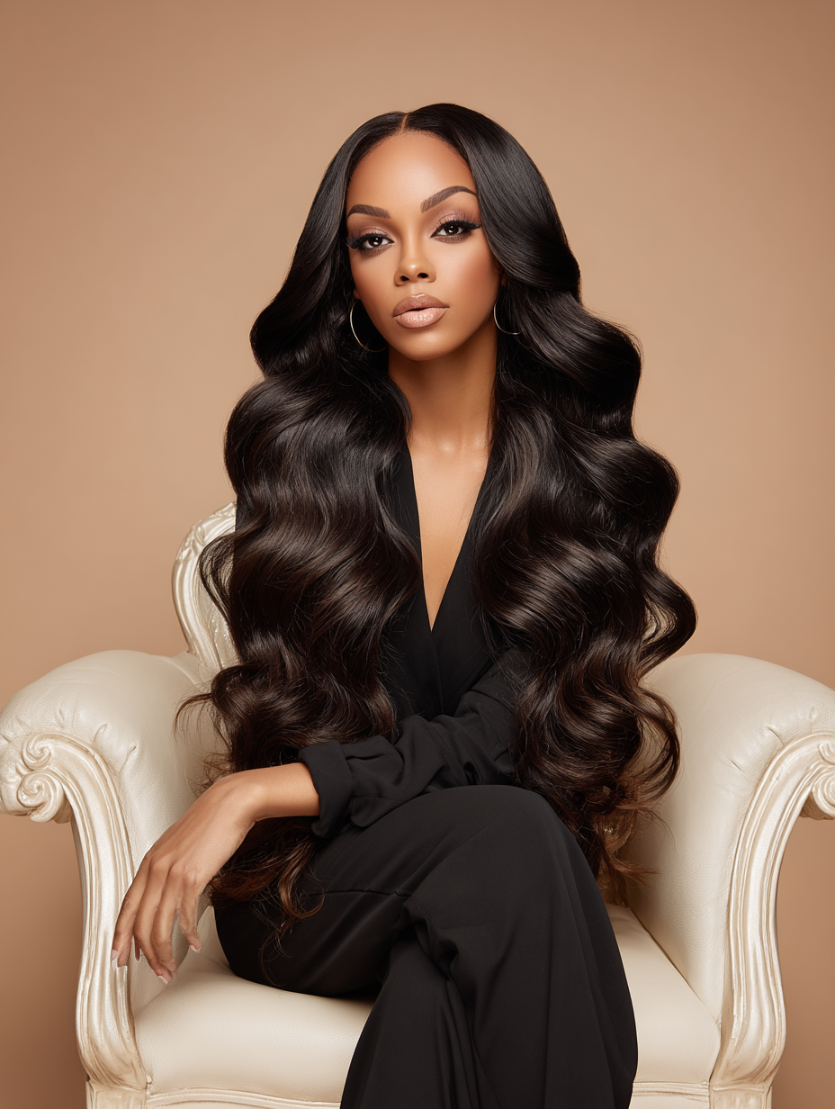 Raw Hair (1B) (Double Drawn)